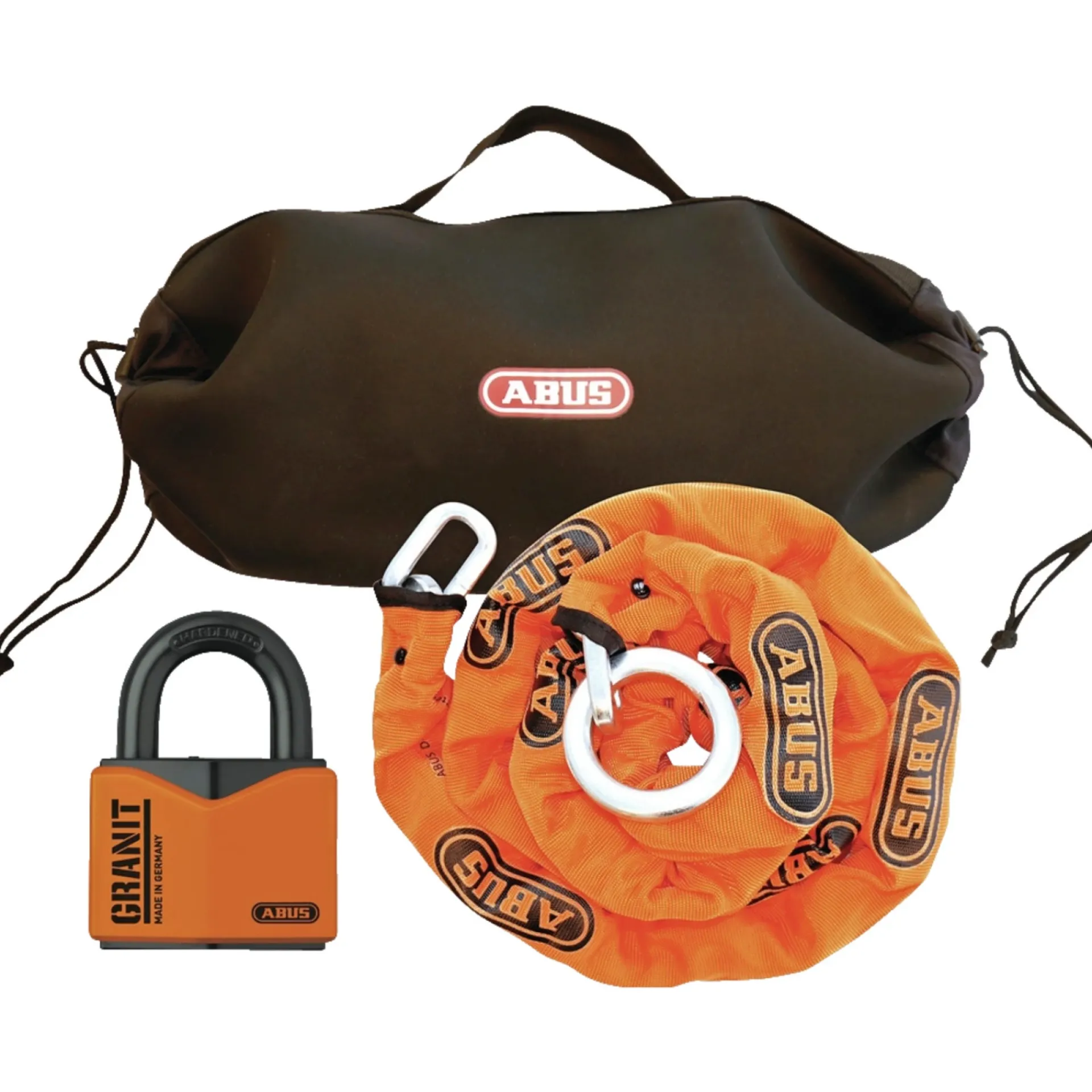 Discount Abus GRANIT 37/55 M/KÆDE HÆNGELÅS 84X62,5X31 ORANGE 1 STK
