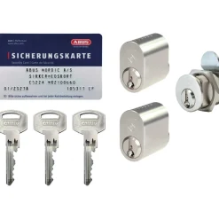 Clearance Abus NX21 LÅSESÆT NIKKEL SÆT