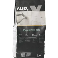 Outlet Alfix CERAFILL 20 FUGEMASSE 5 KG GRÅ