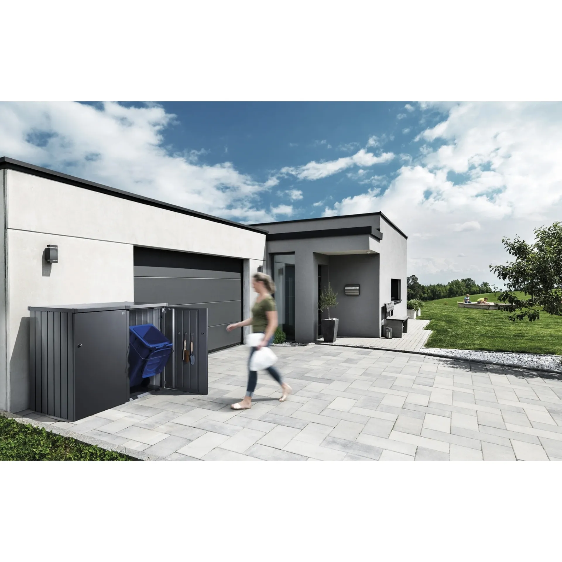 Online Biohort ALEX 1 SPAND RENOVATIONSSKJUL MØRKEGRÅ METALLIC STÅL