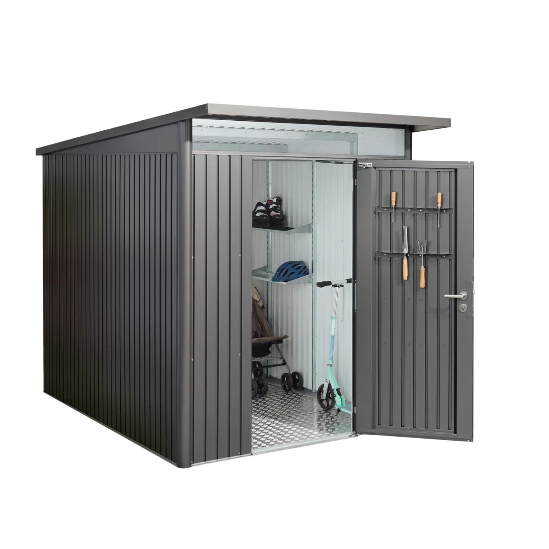 Discount Biohort AVANTGARDE A3 REDSKABSRUM SØLV METALLIC 5,4 M²