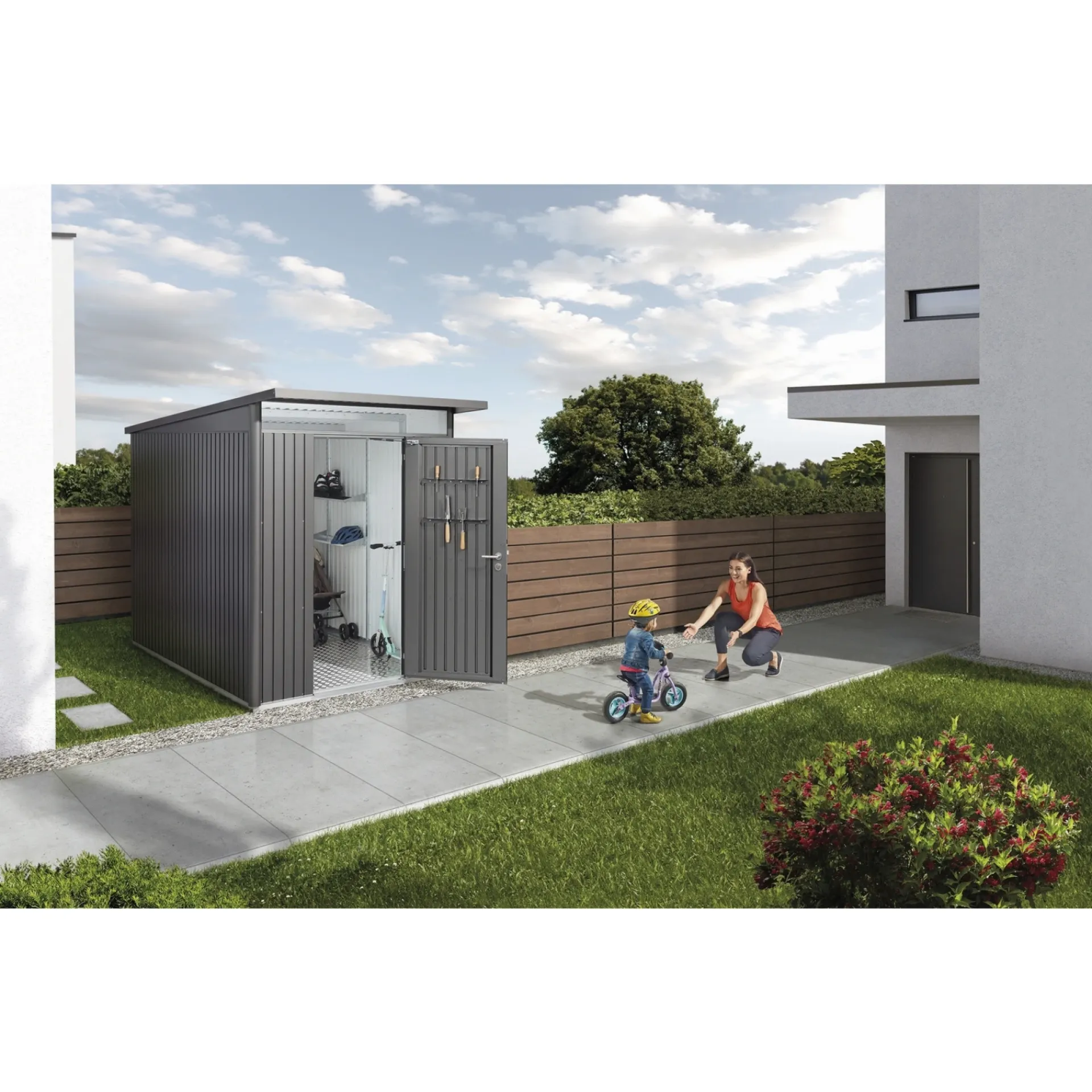 Discount Biohort AVANTGARDE A3 REDSKABSRUM SØLV METALLIC 5,4 M²