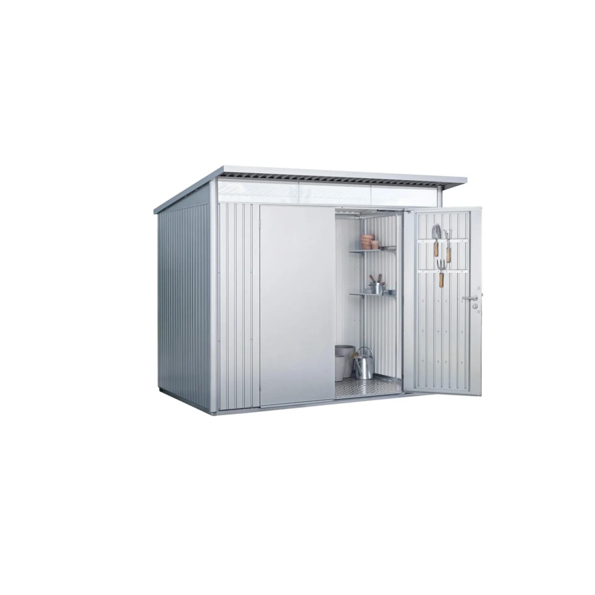 Best Biohort AVANTGARDE A5 REDSKABSRUM SØLV METALLIC 5,72 M2