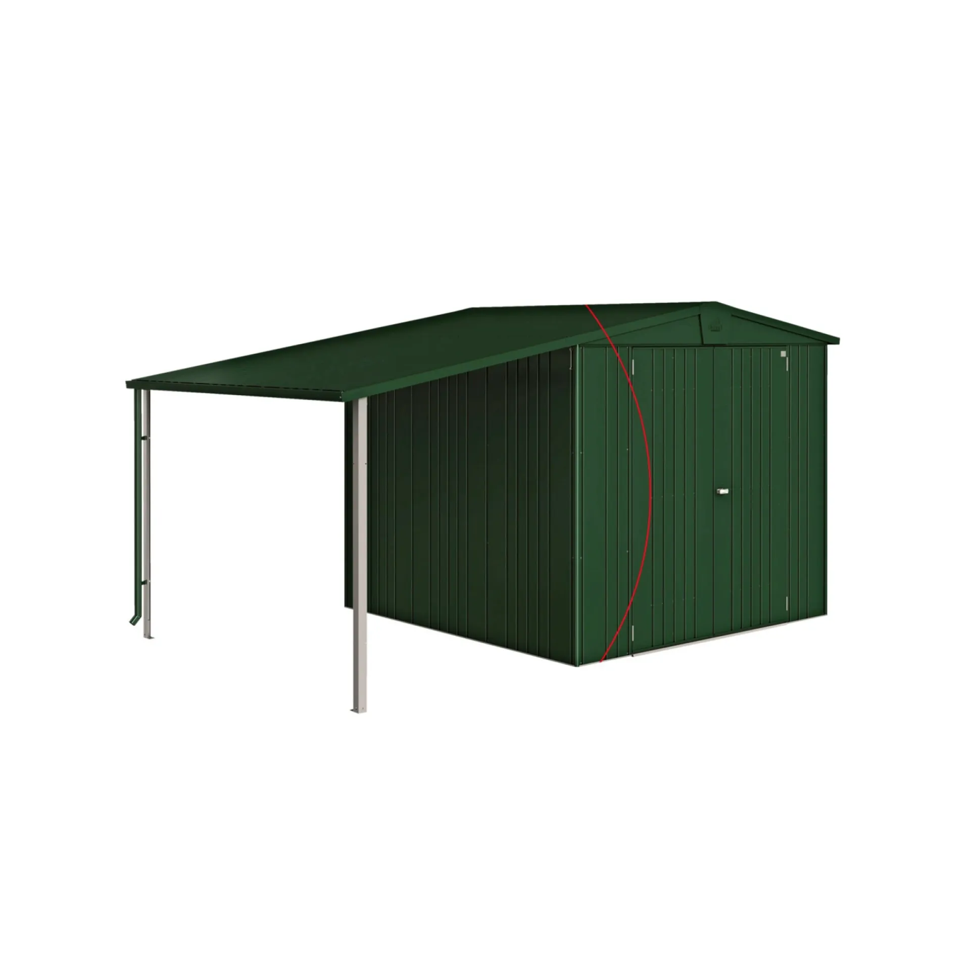 Discount Biohort EUROPA STR. 4 REDSKABSRUM MØRKEGRØN METALLIC 5,56 M2