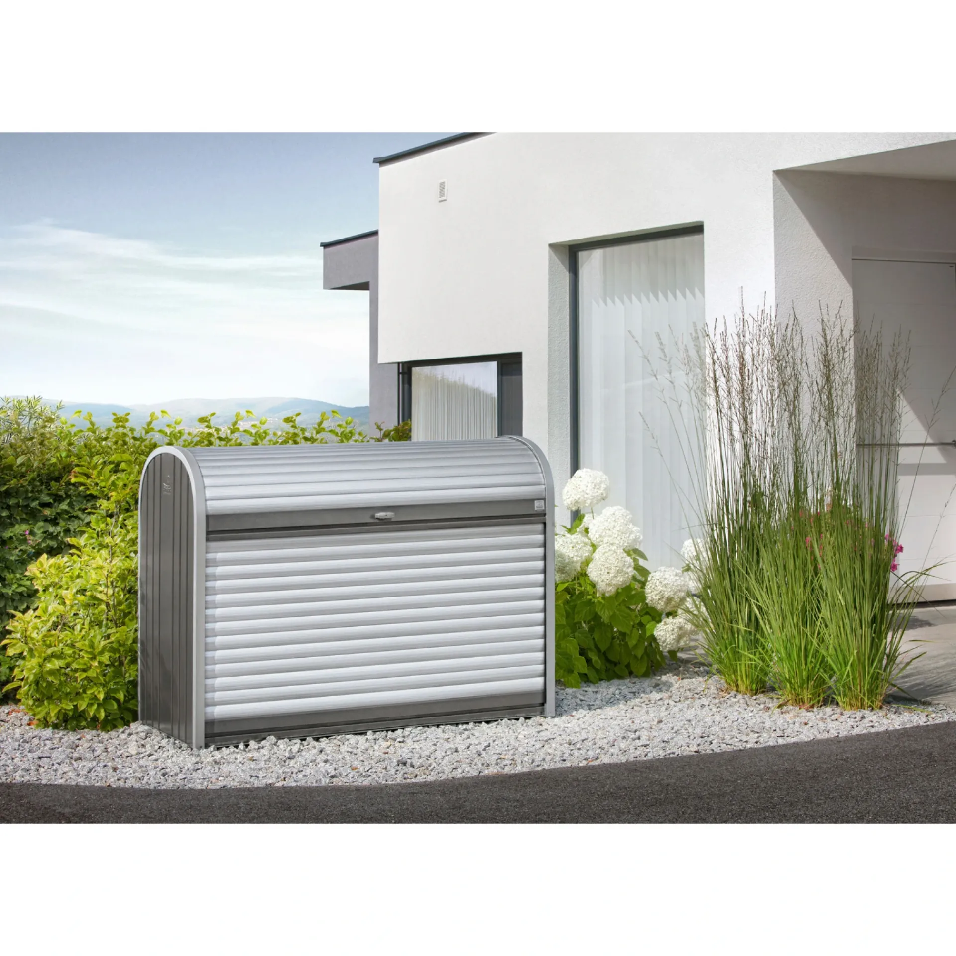 Outlet Biohort STOREMAX STR. 160 REDSKABSRUM KVARTSGRÅ METALLIC 1,27 M2