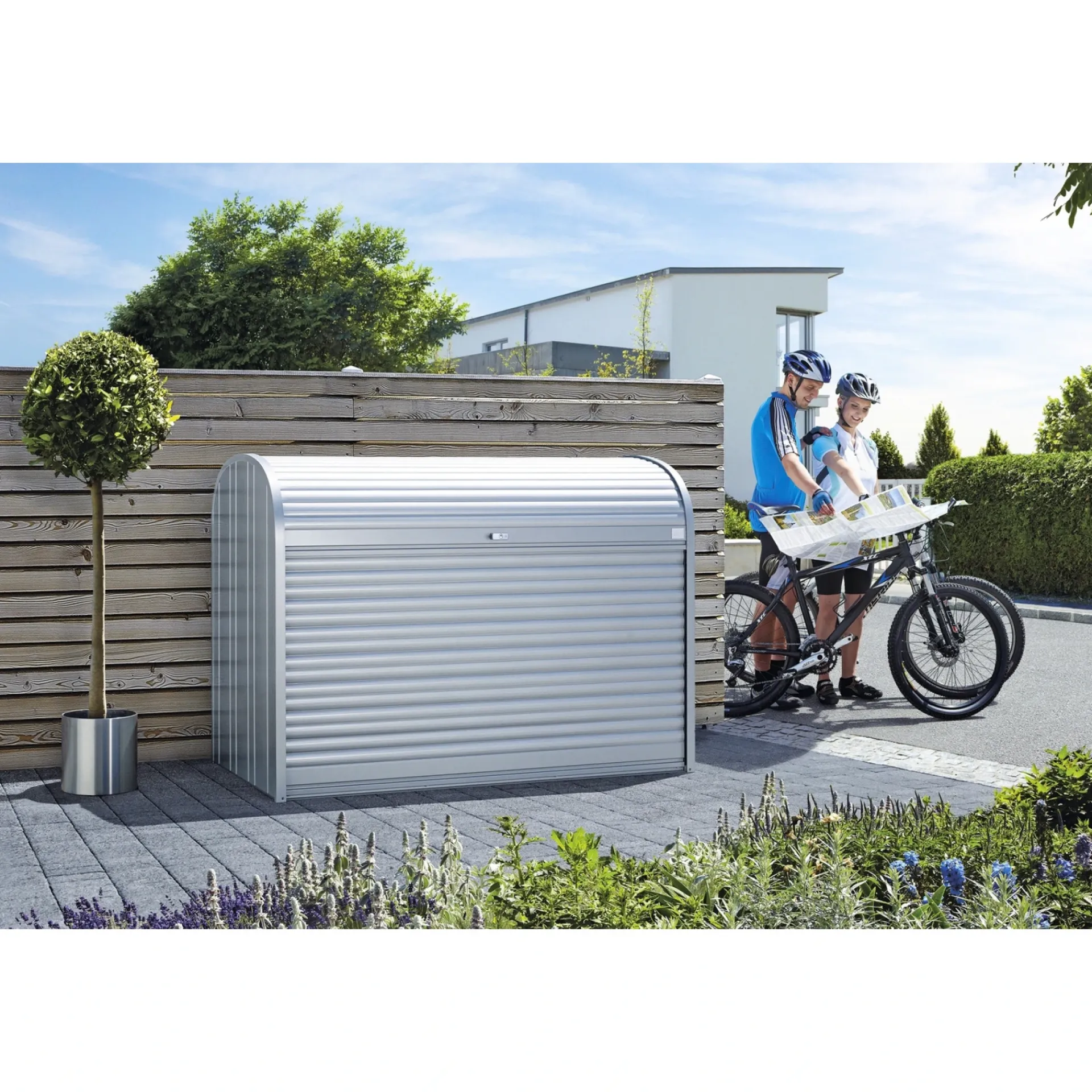 Clearance Biohort STOREMAX STR. 190 REDSKABSRUM SØLV METALLIC 1,84 M2