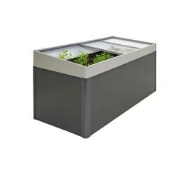 Best Biohort TILBEHØR 2X1 MISTBÆNK KVARTSGRÅ METALLIC 23 X 200 X 101 CM
