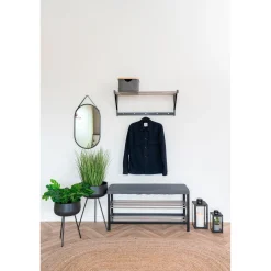 Online Boliginteriør BOLIGINTERIØR BÆNK SORT/GRÅ 34 X 100 CM
