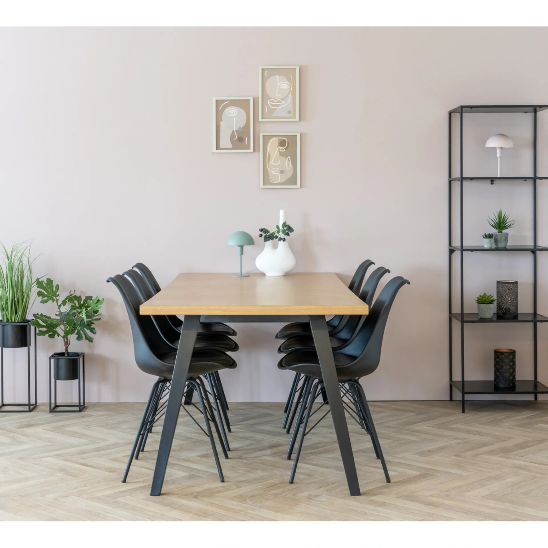 Boliginteriør BOLIGINTERIØR ELLA SPISESTOL SORT 86 X 48 X 55 CM