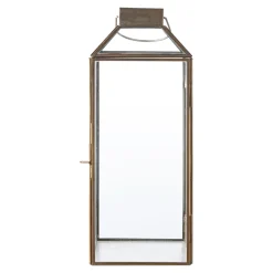 Clearance Boliginteriør BOLIGINTERIØR LANTERNE H 35 CM ANTIK MESSING LOOK