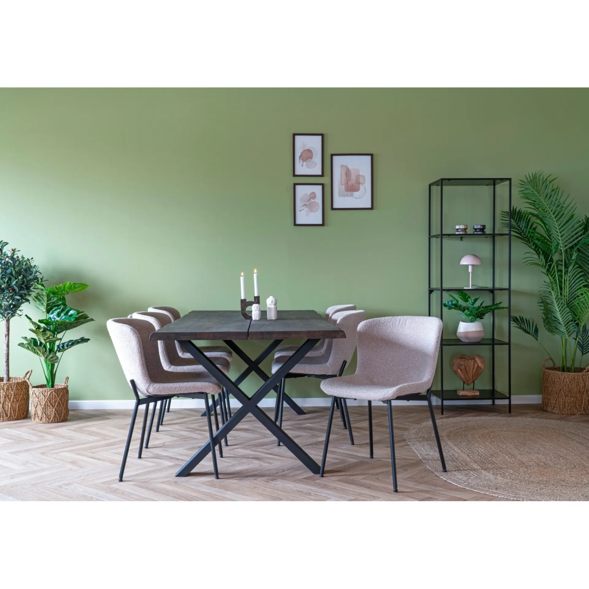 Best Boliginteriør BOLIGINTERIØR LAURA SPISESTOL BEIGE/SORT 83 X 48 X 59 CM