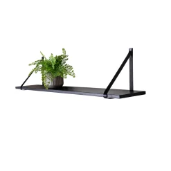 Outlet Boliginteriør BOLIGINTERIØR LENA HYLDE SORT 2 X 20 X 120 CM