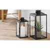 Discount Boliginteriør BOLIGINTERIØR METAL LANTERNESÆT H25/H35 CM SORT