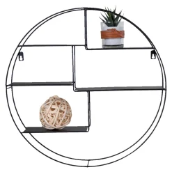 Outlet Boliginteriør BOLIGINTERIØR RUND HYLDE SORT 47.50 X 10 X 47.50 CM
