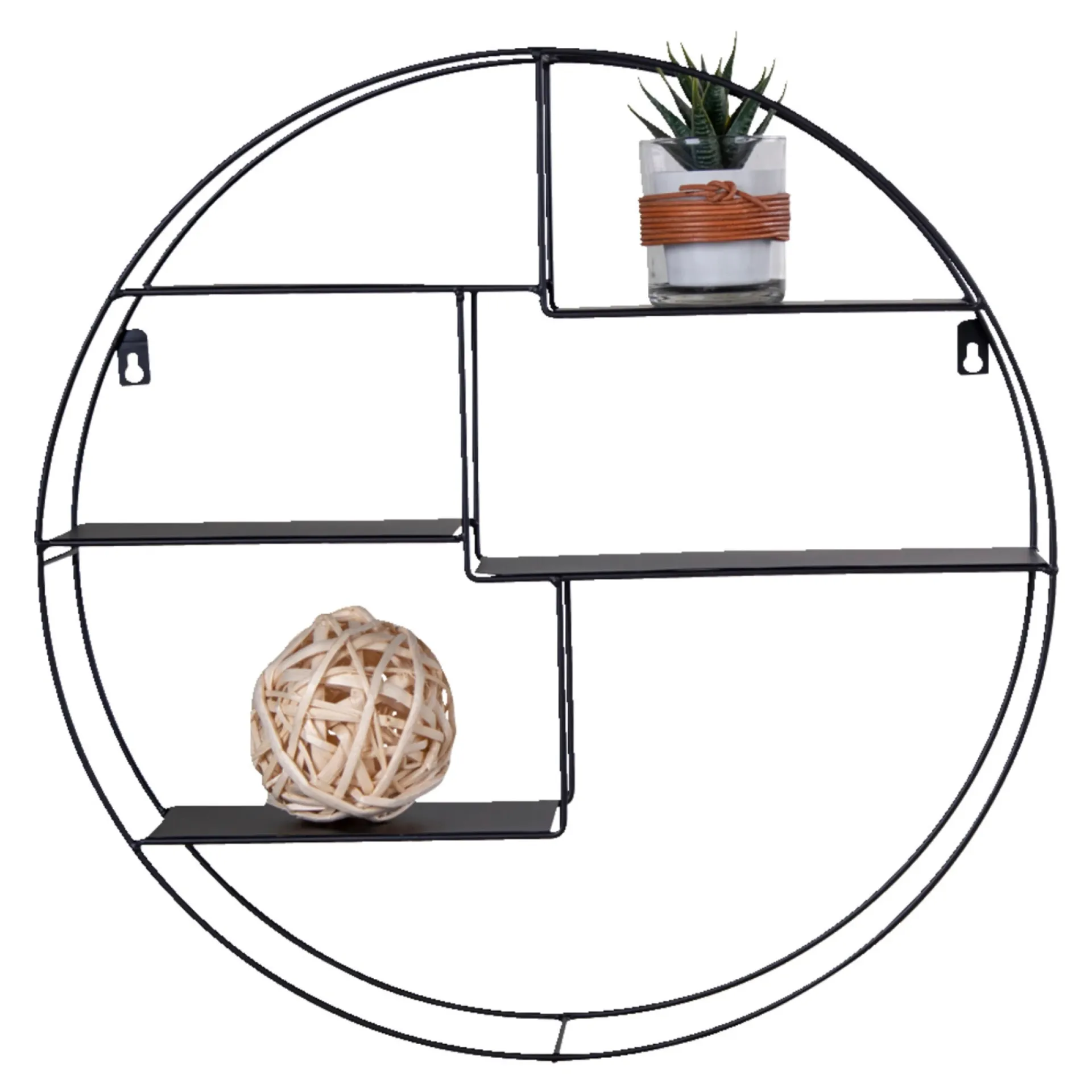Outlet Boliginteriør BOLIGINTERIØR RUND HYLDE SORT 47.50 X 10 X 47.50 CM