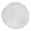 Boliginteriør BOLIGINTERIØR RUND IMITERET LAMMESKIND 35X35 CM HVID