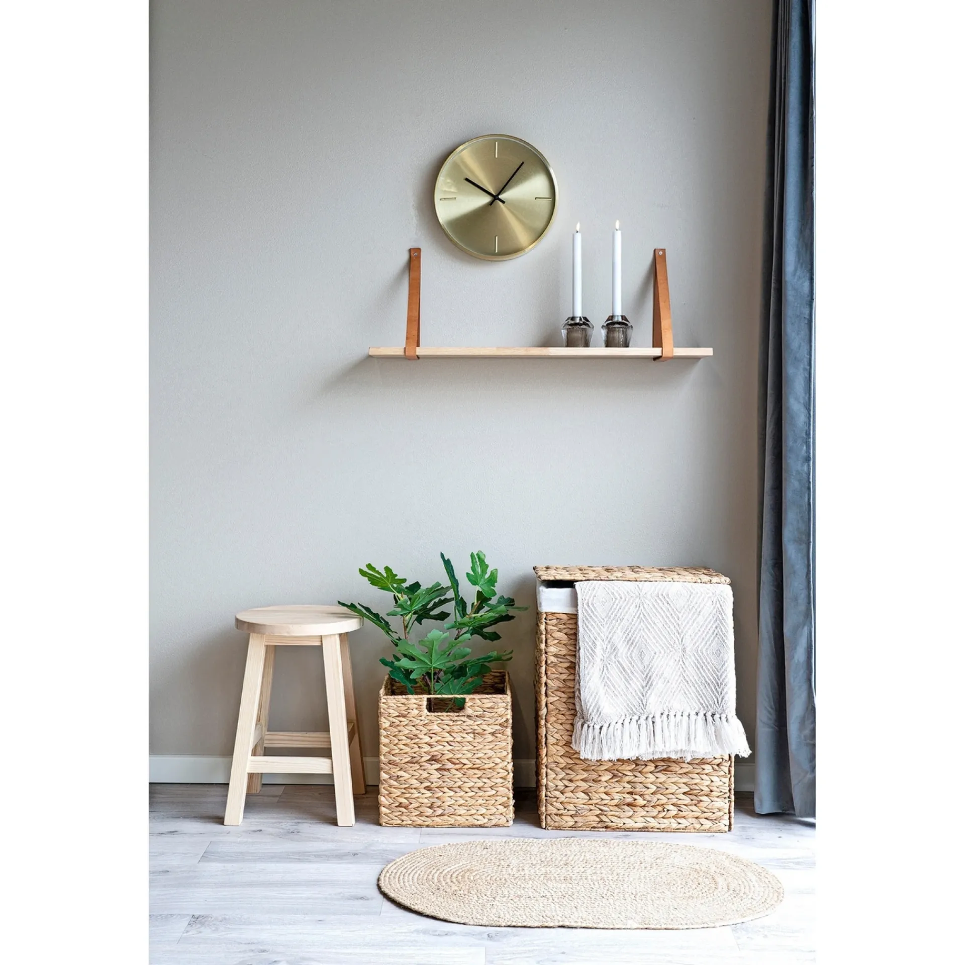 Outlet Boliginteriør BOLIGINTERIØR VANDHYACINT VASKETØJSKURV NATUR 32X55X43