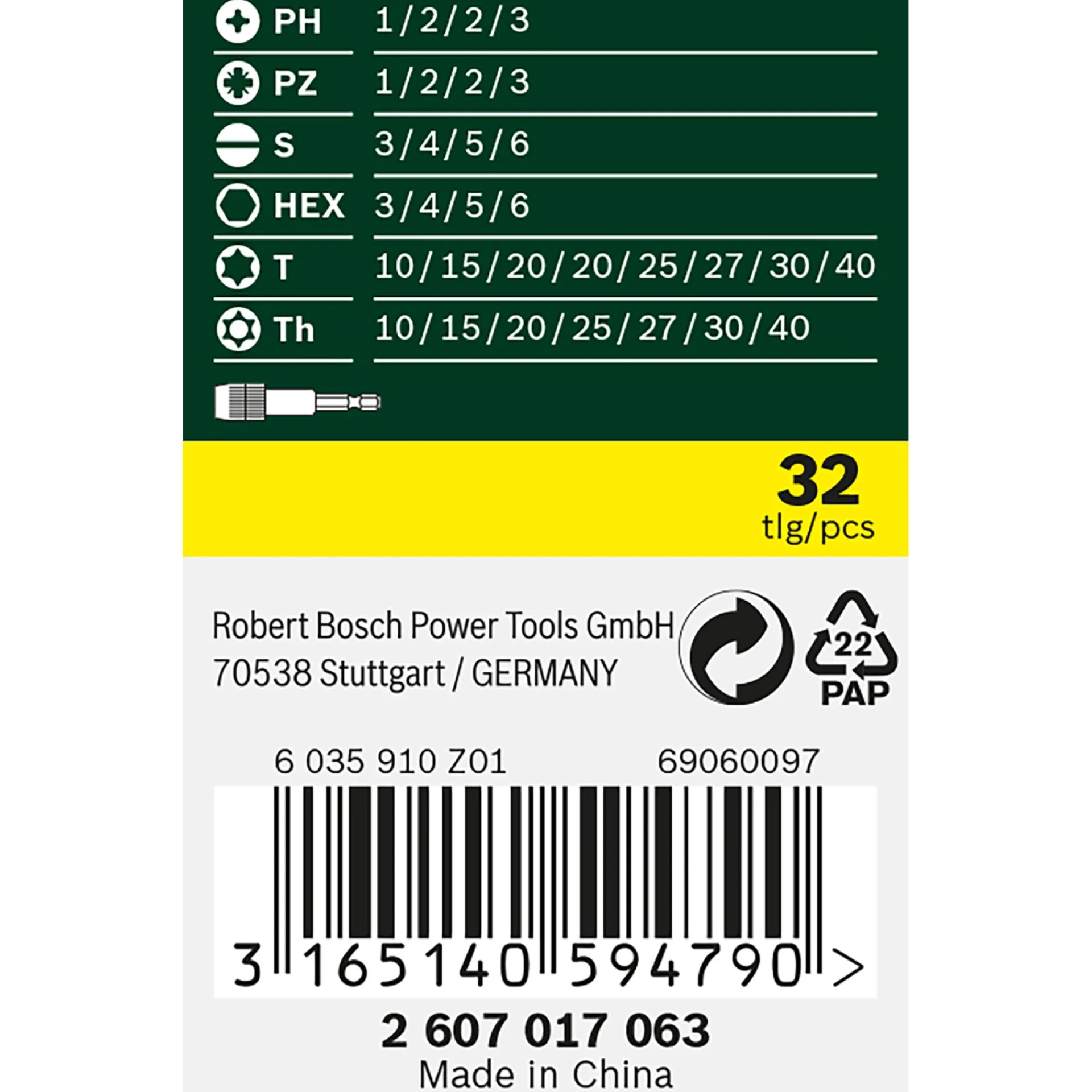 Clearance Bosch 2607017063 BITSSÆT 10