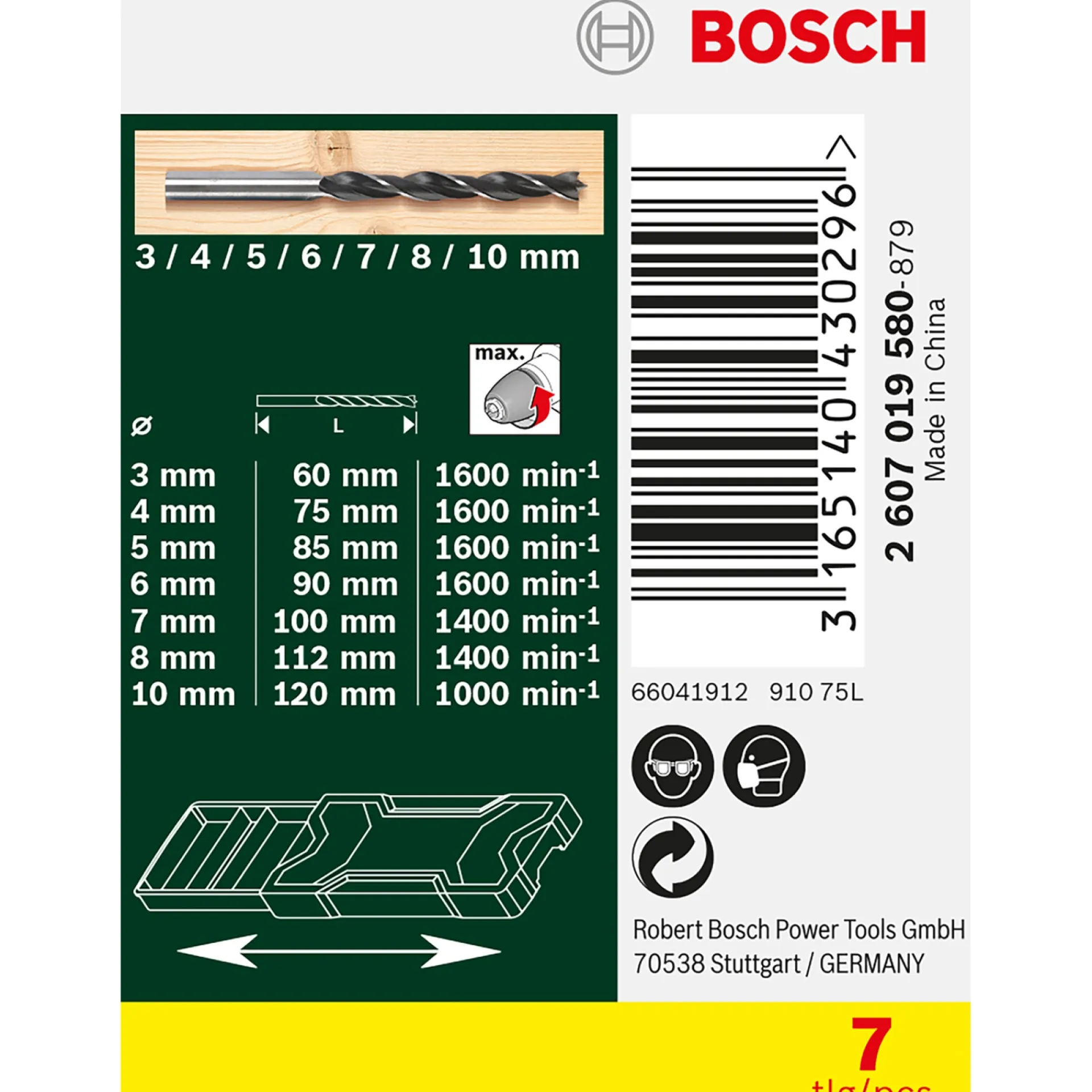 Best Bosch 2607019580 TRÆBORSÆT 7 DELE