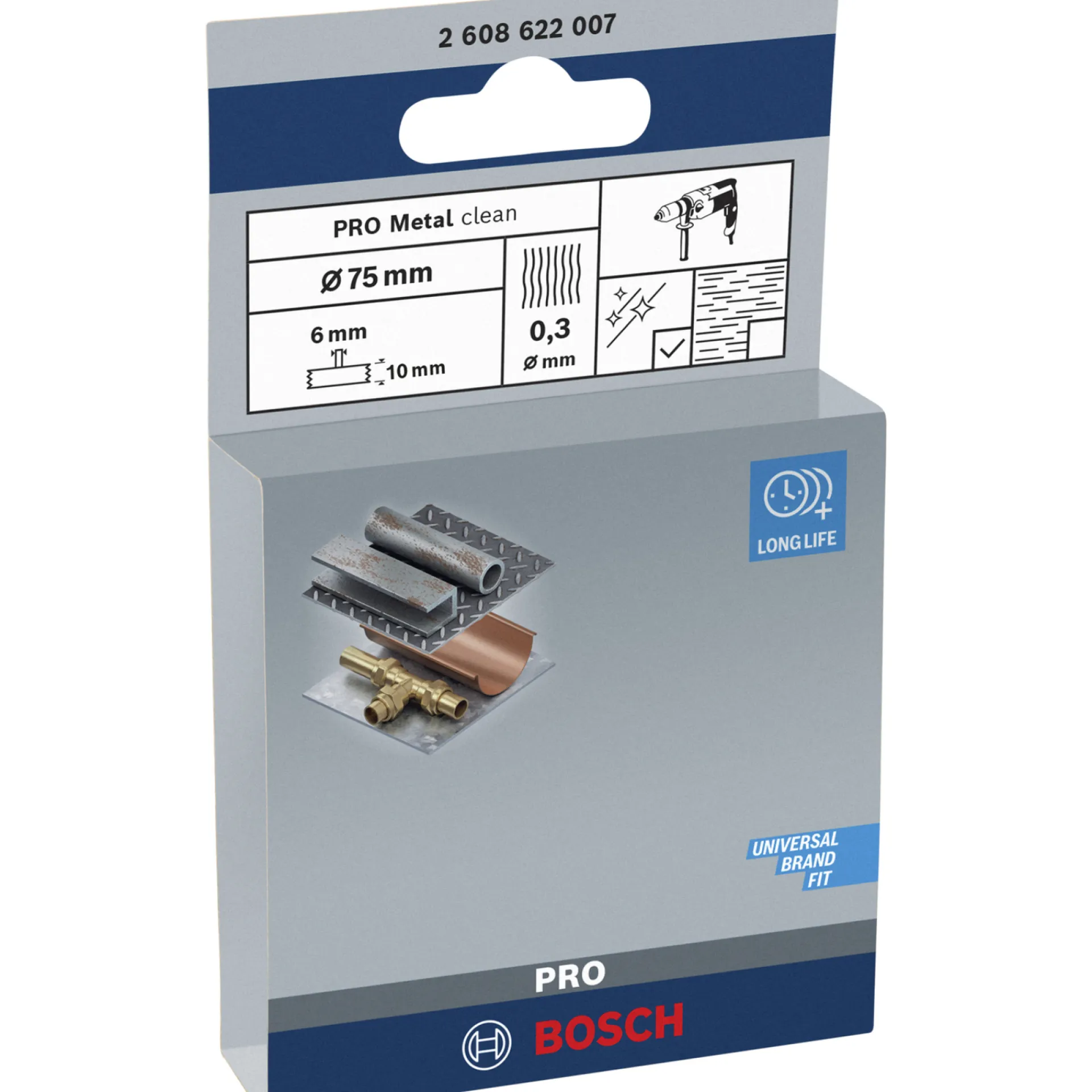 New Bosch BØLGET SKIVEBØRSTE 75 MM