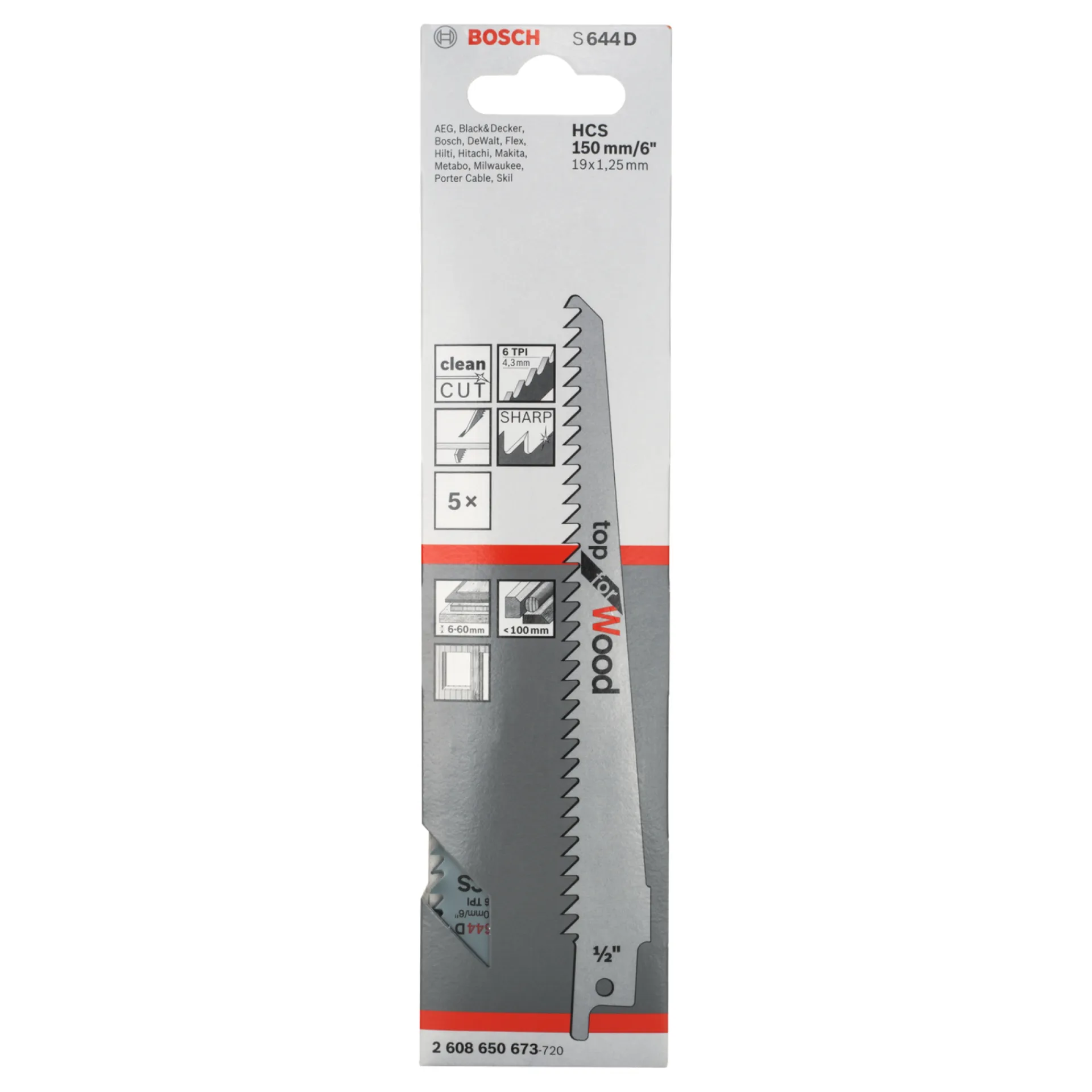 Discount Bosch S644D BAJONETSAVKLINGE 5 STK