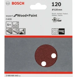 Outlet Bosch C430 EXPERT SLIBEBLAD Ø125 MM 120 5 STK
