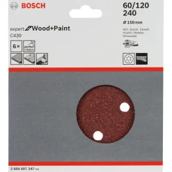 Discount Bosch C430 EXPERT SLIBERONDEL Ø150 MM K60; K120; K240 6 STK