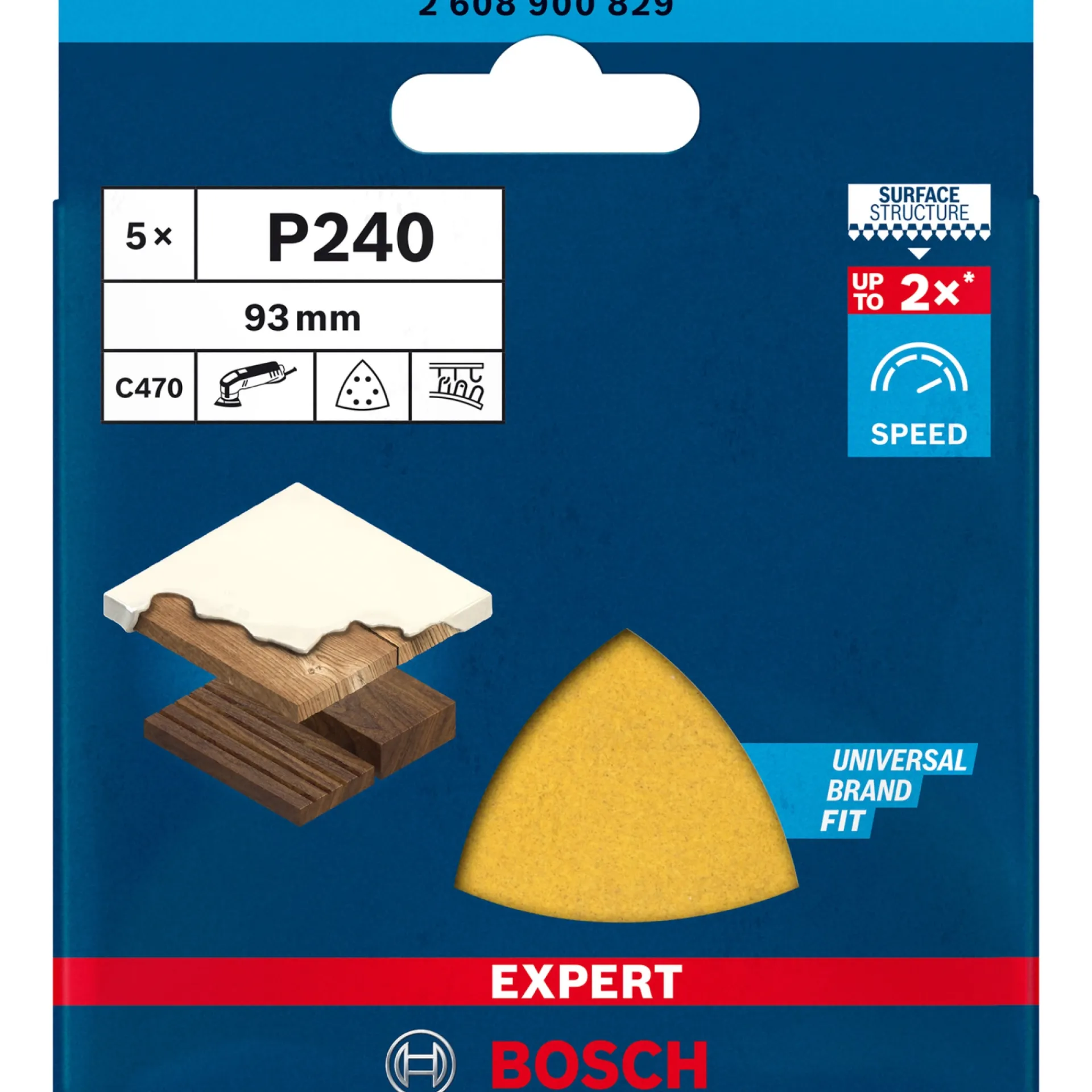 Outlet Bosch EXPERT C470 DELTA 93MM MELLEM SLIBEBLAD 240 5 STK