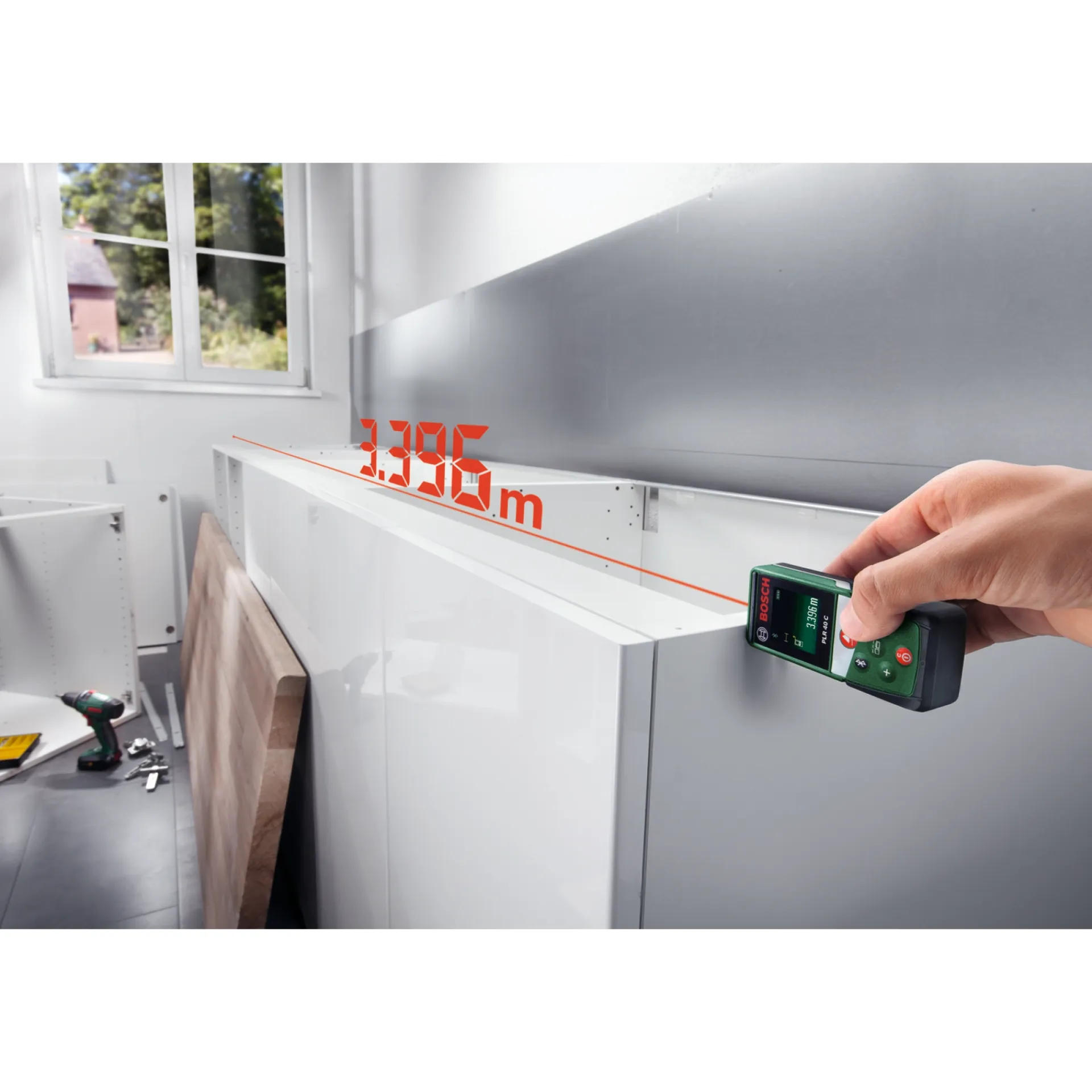 Clearance Bosch PLR 40 C AFSTANDSMÅLER FRA 0,05 M OG OP TIL 40,00 M