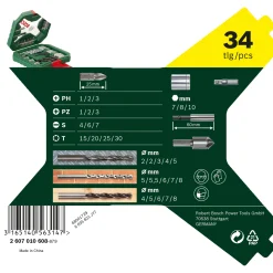 Hot Bosch PROMOLINE 2607010608 BOR-/BITSSÆT 34 DELE