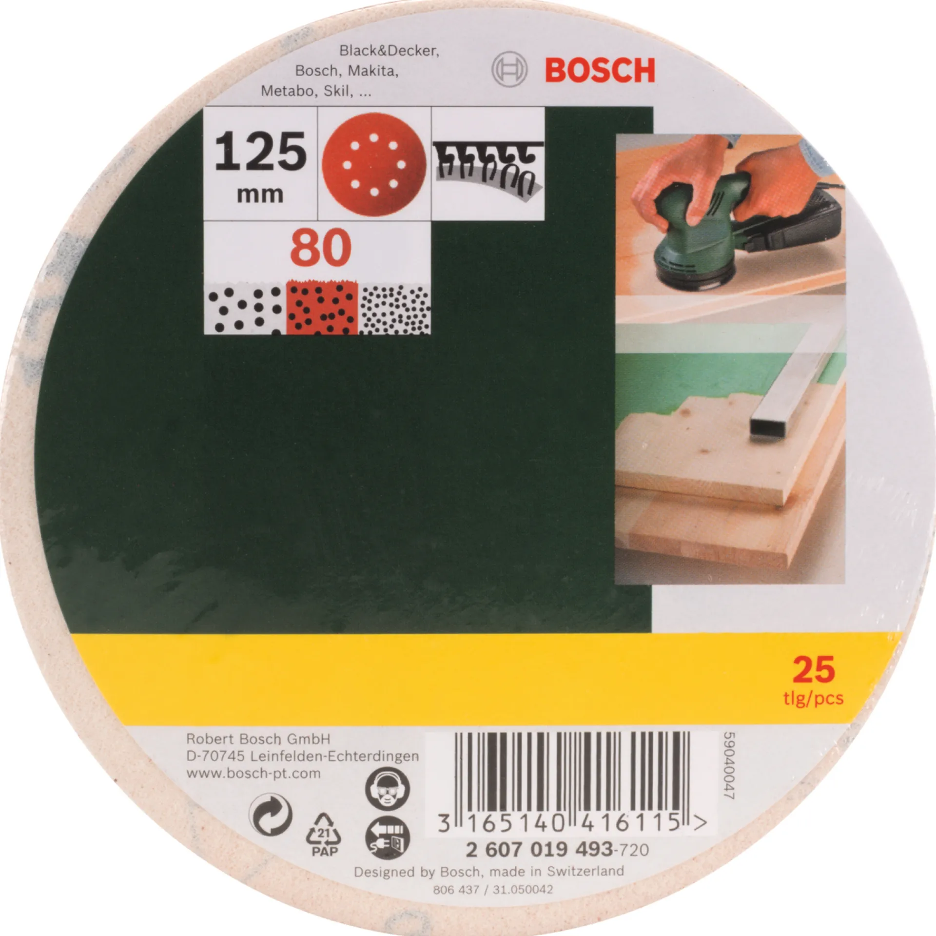 Hot Bosch PROMOLINE EXC SLIBERONDEL Ø125 MM K80 25 STK