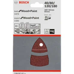Discount Bosch REDWOOD SLIBEARK K40; K80; K180; K40; K120; K180; K120; K80 25 STK