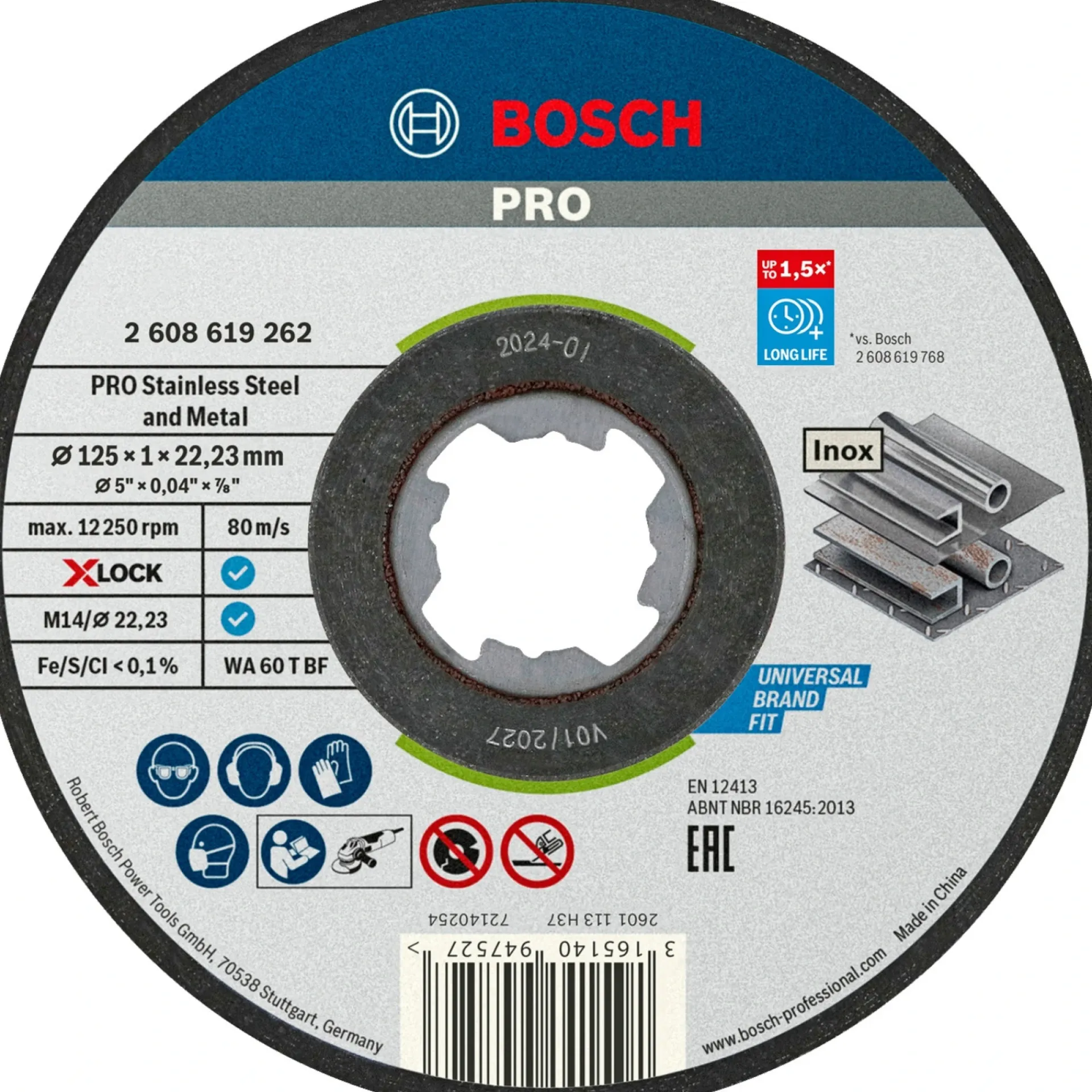 Hot Bosch TILBEHØR X-LOCK STDI SKÆRESKIVE 125MM 10 STK