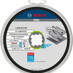 Hot Bosch TILBEHØR X-LOCK STDI SKÆRESKIVE 125MM 10 STK