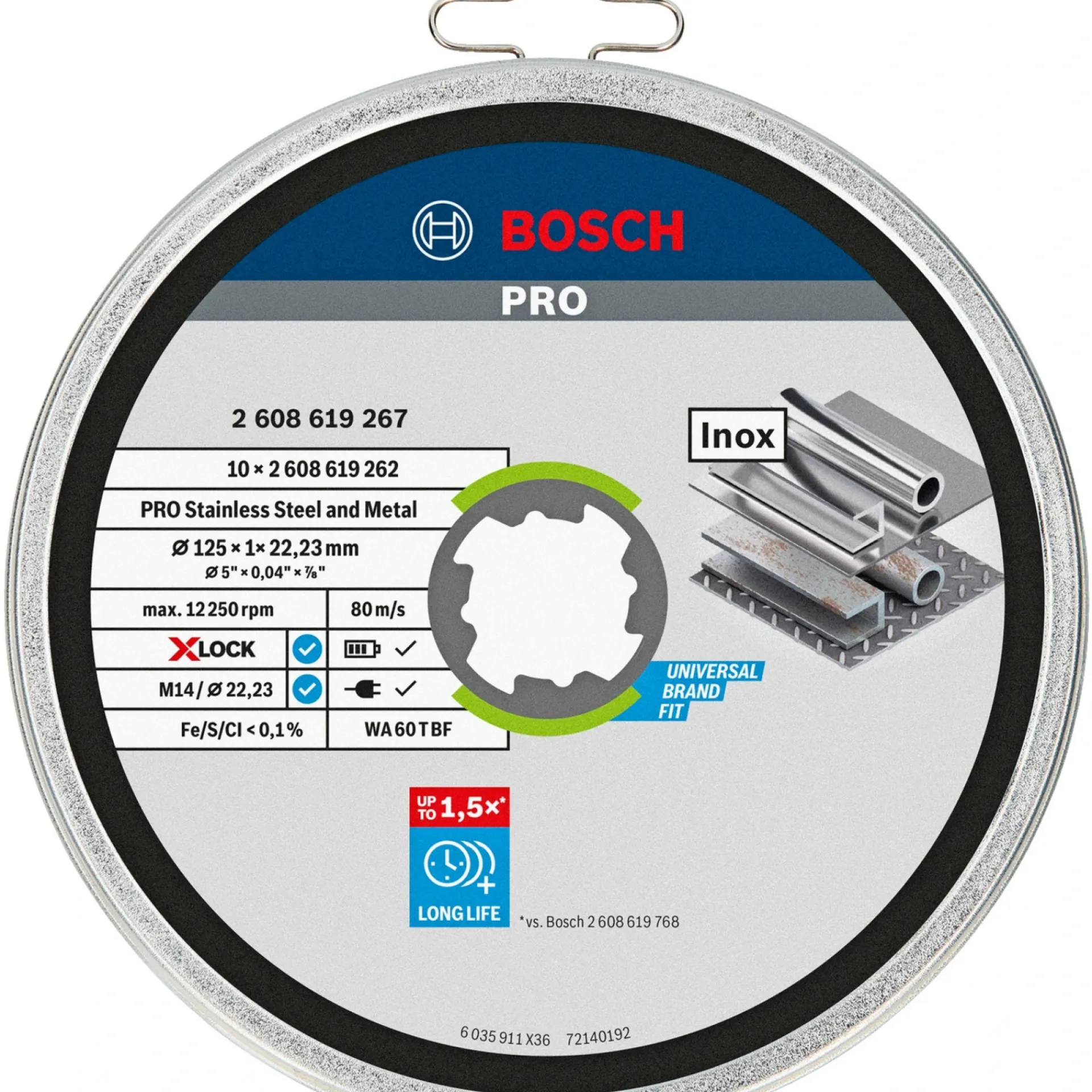 Hot Bosch TILBEHØR X-LOCK STDI SKÆRESKIVE 125MM 10 STK