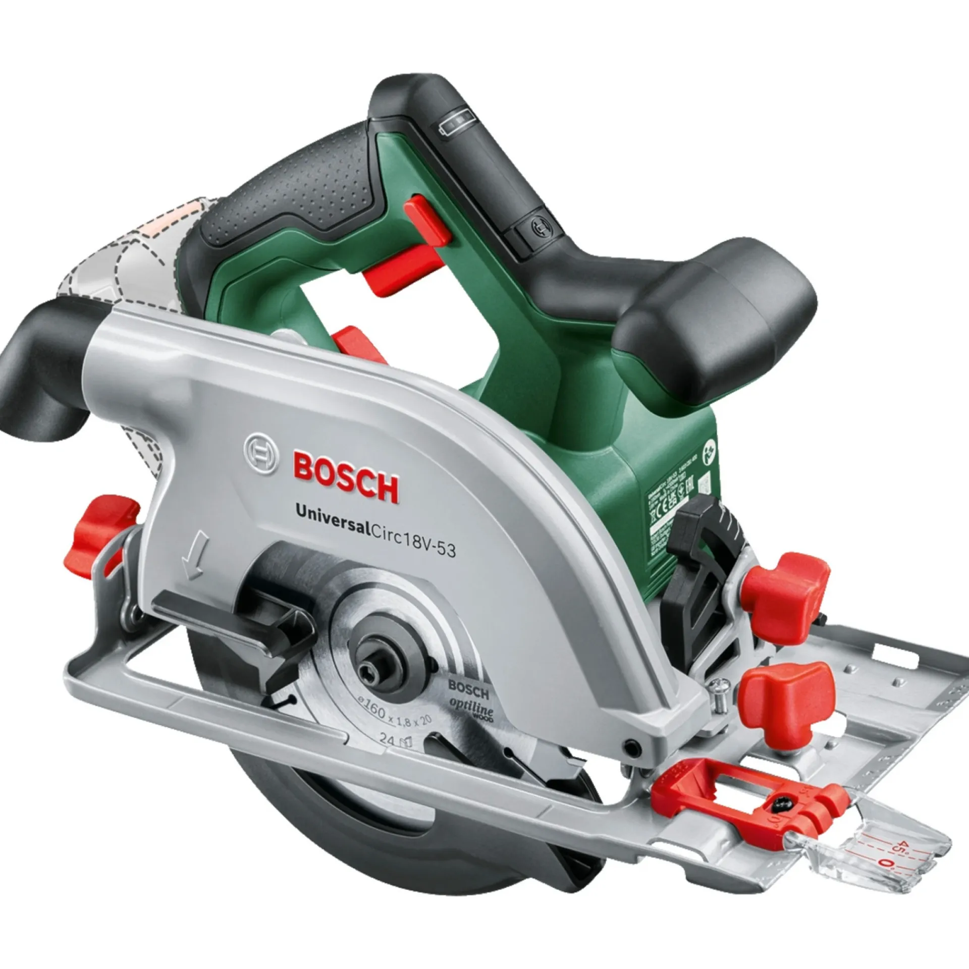 Online Bosch UNIVERSAL UNIVERSALCIRC 18V-53 RUNDSAV AKKU 18,0 V UDEN BATTERI OG LADER