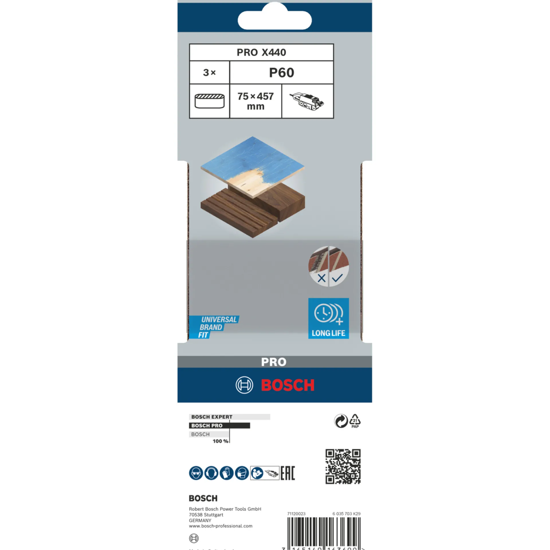 Discount Bosch X440 75X457MM SLIBEBÅND 60 3 STK