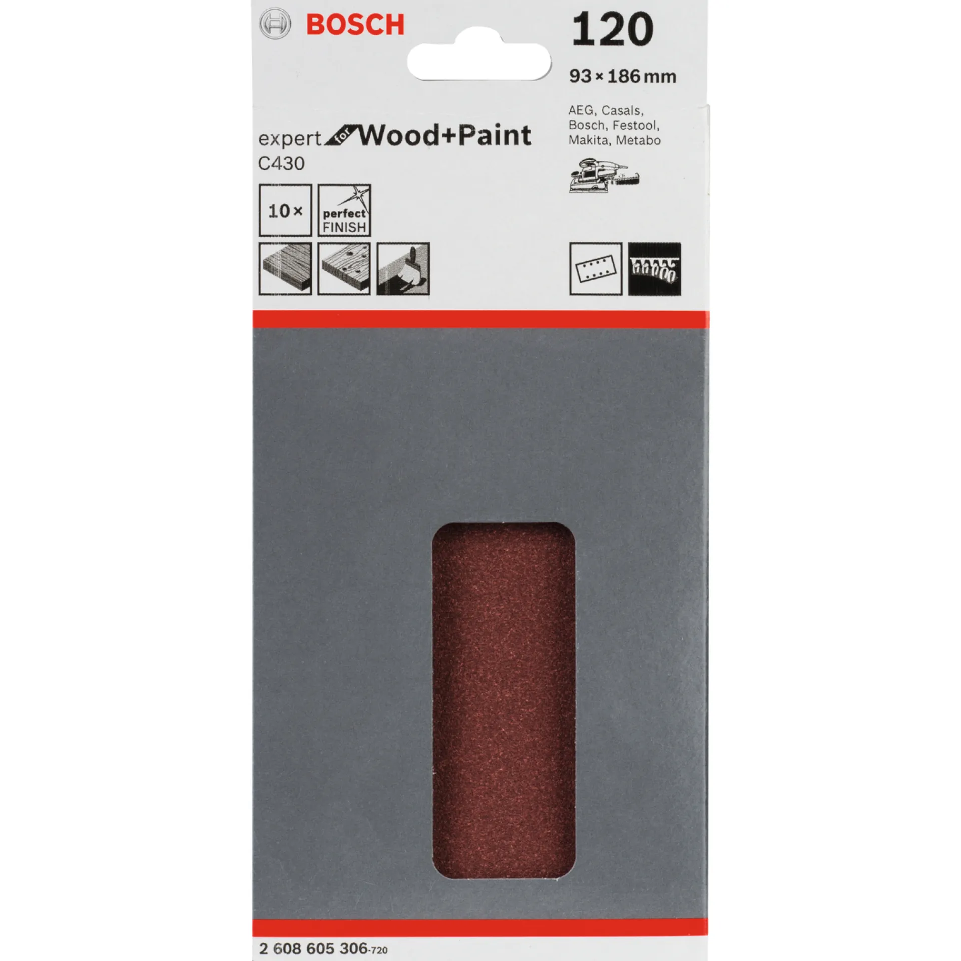 Bosch 93X185MM SLIBEARK 120 10 STK