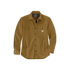 Outlet Carhartt CANVAS FLEECE-LINED SHIRT JACKET SKJORTEJAKKE M BRUN