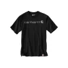 Hot Carhartt CORE LOGO T-SHIRT L SORT/GRÅ