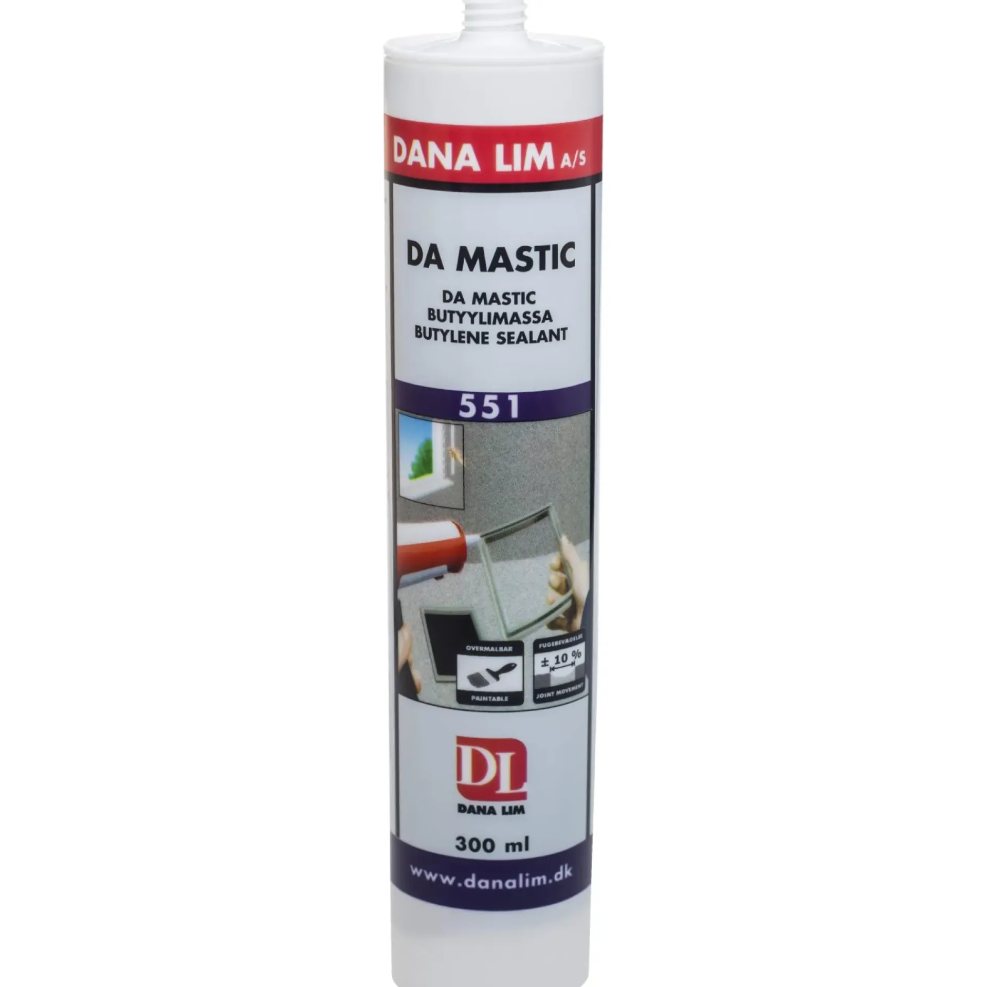 Dana Lim DA MASTIC 551 FUGEMASSE 300 ML GRÅ