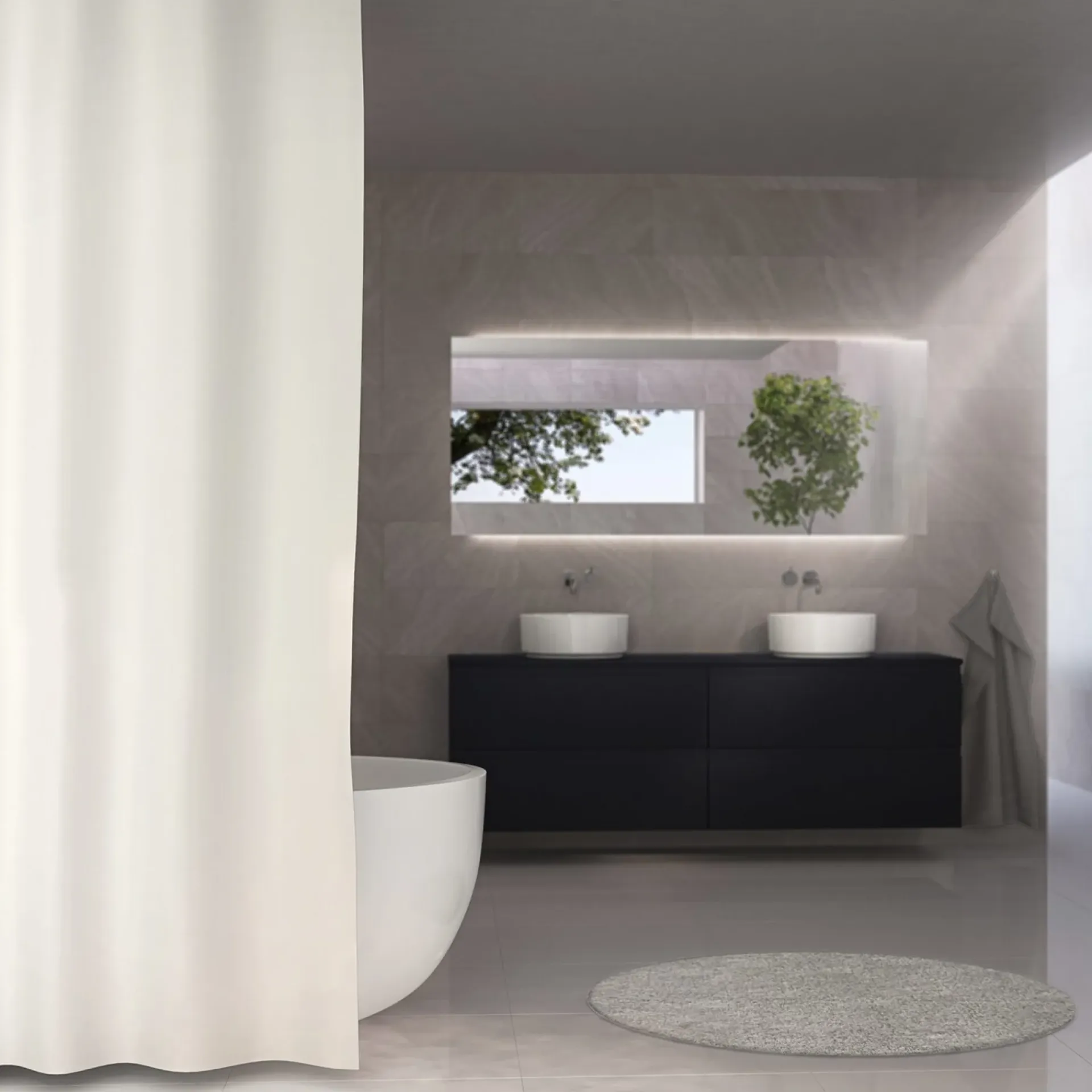 Sale Debel UNI BADEFORHÆNG HVID 120 X 200