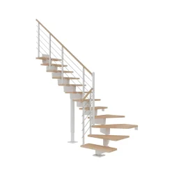 Clearance Dolle DUBAI TRAPPE HVID BØG DESIGN 12 TRIN