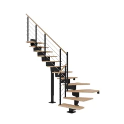 Discount Dolle DUBAI TRAPPE SORT BØG DESIGN 14 TRIN