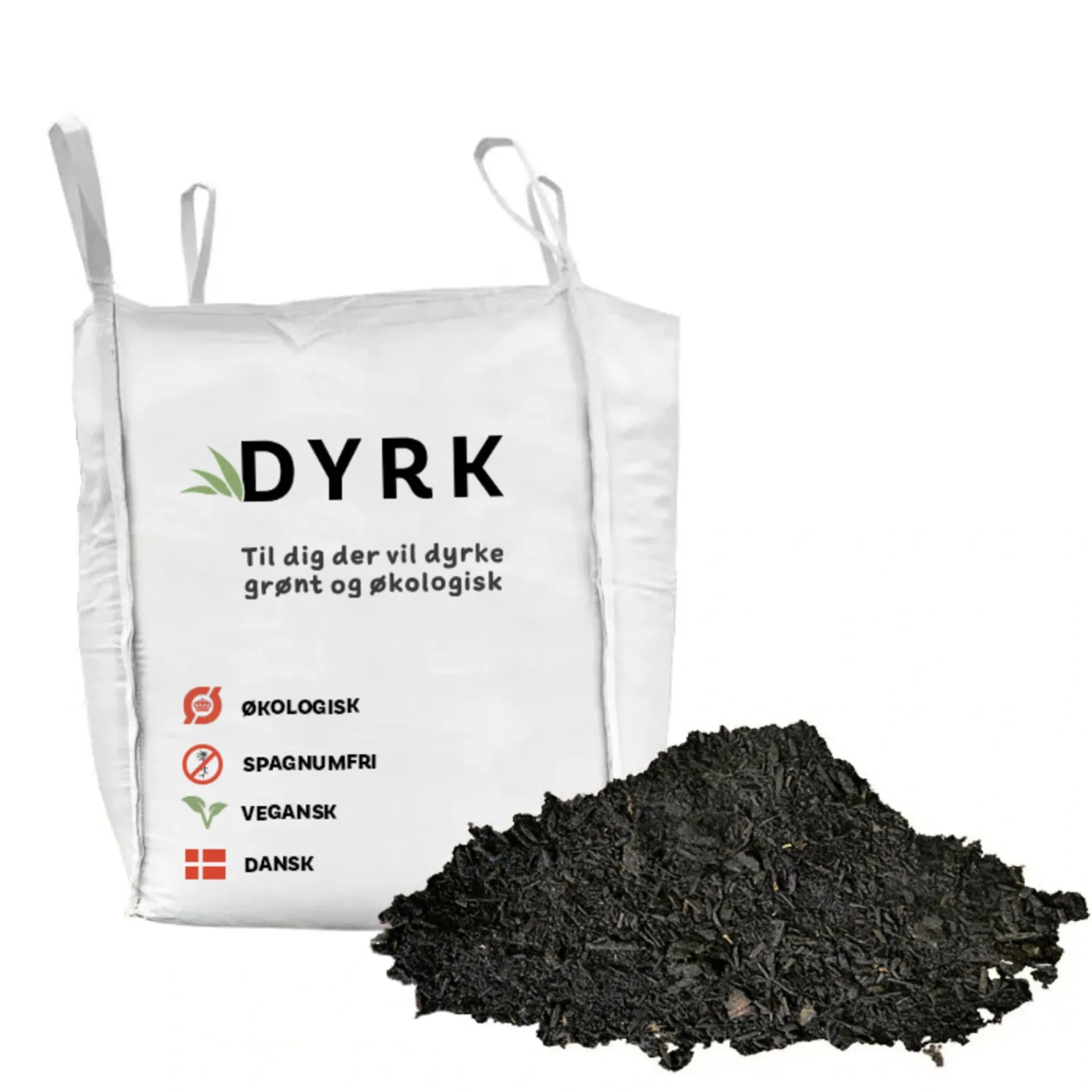 Sale DYRK ØKOLOGÍSK OG SPAGNUMFRI BIGBAG PILEKOMPOST 1500 L