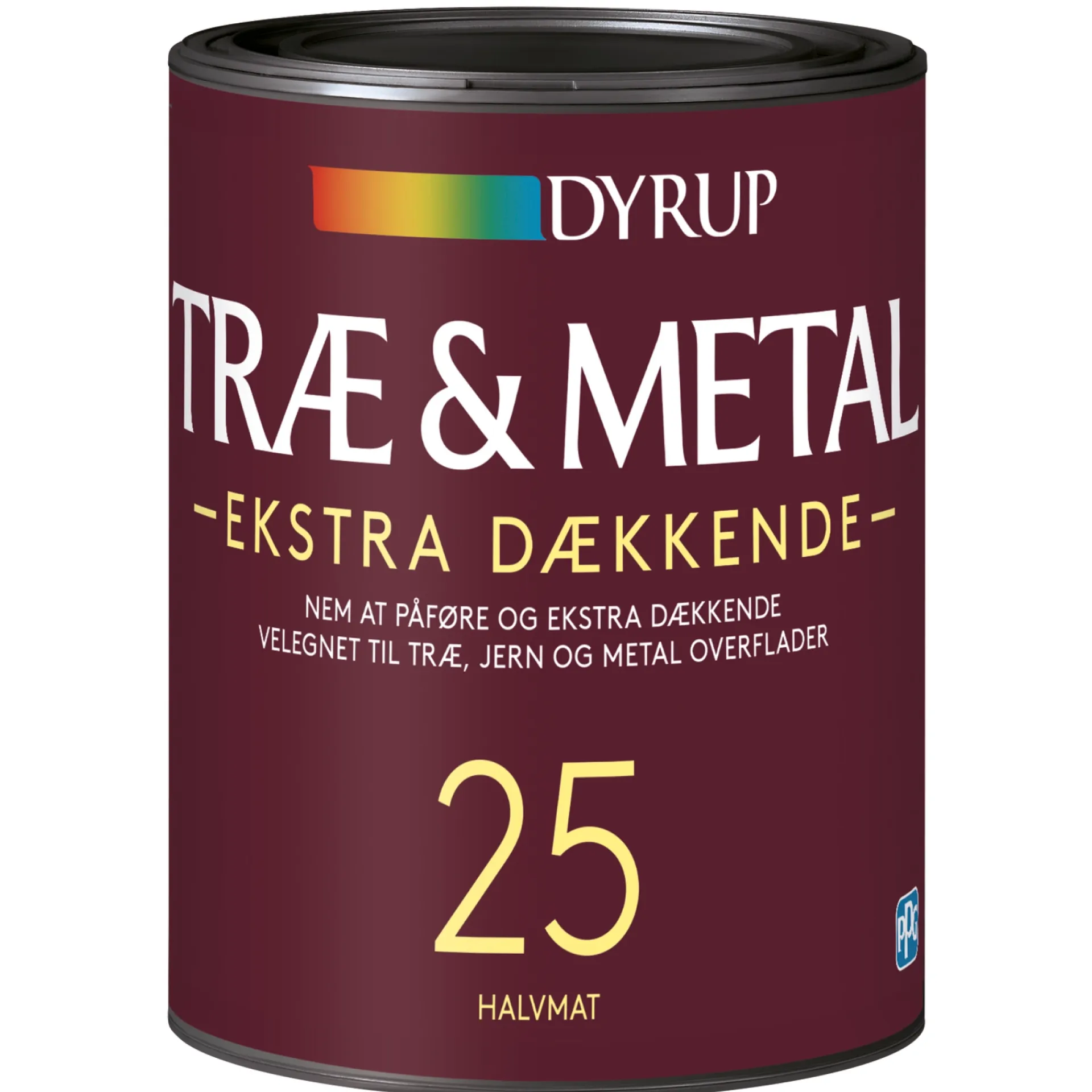 New Dyrup 25 EKSTRA DÆKKENDE TRÆ- OG METALMALING 750 ML HVID, NCS 0502-Y
