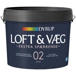 Best Dyrup 02 EKSTRA SPÆRRENDE VÆG- OG LOFTMALING 4,5 L HVID