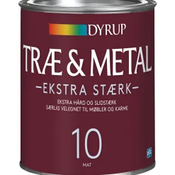Discount Dyrup 10 EKSTRA STÆRK TRÆ- OG METALMALING 1 L HVID