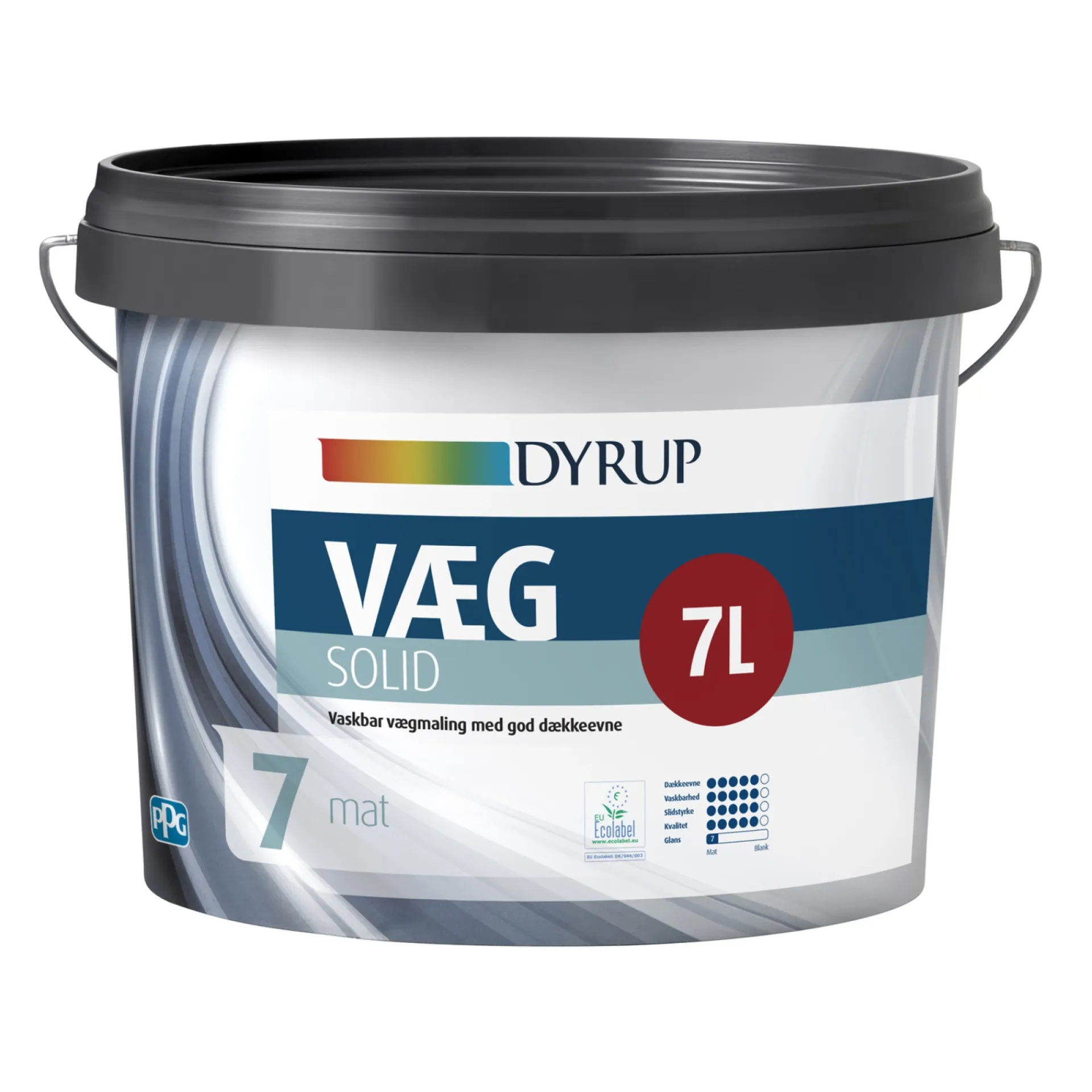 Online Dyrup SOLID VÆGMALING 7 L HVID