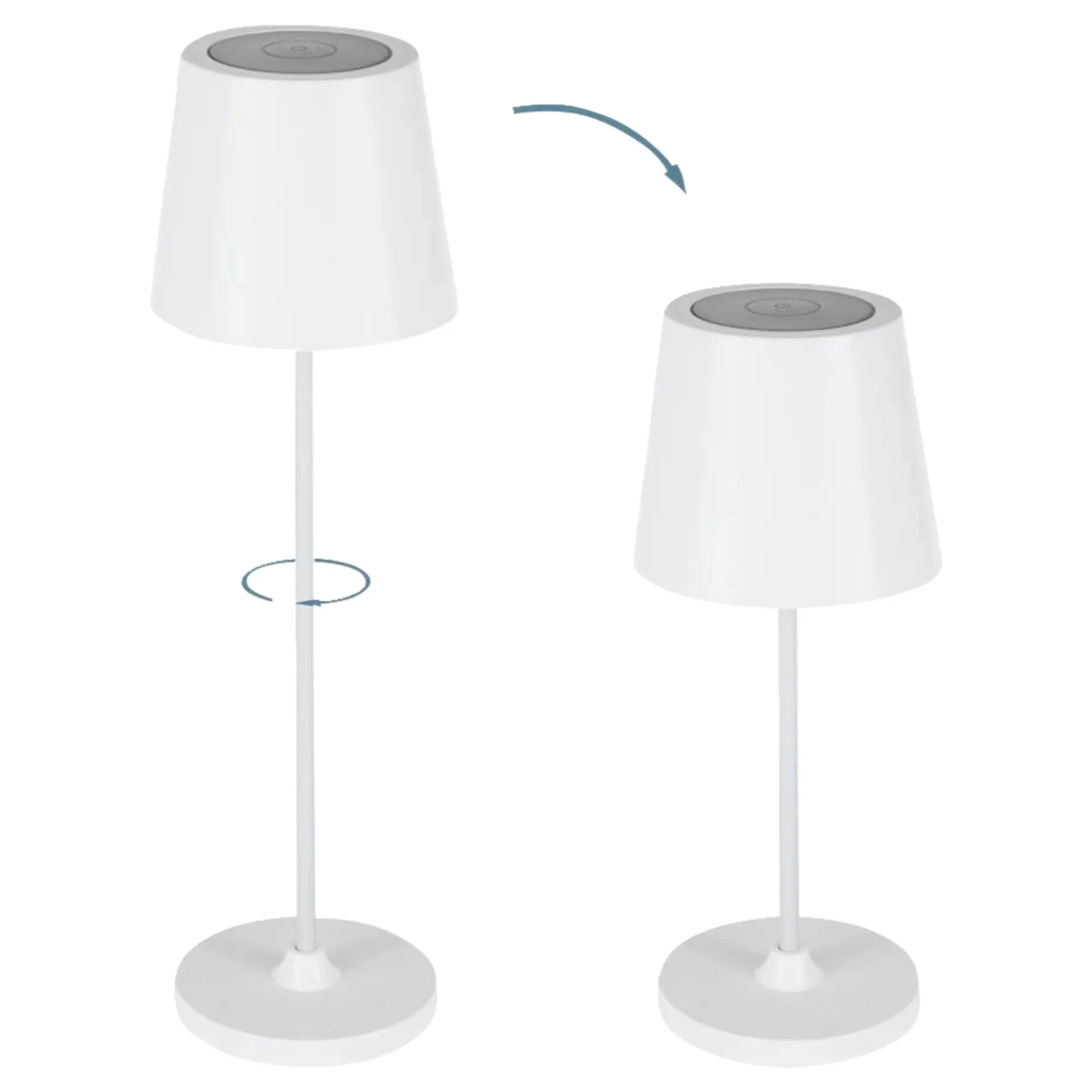 Online Eglo DÆMPBAR GENOPLADELIG BORDLAMPE HVID